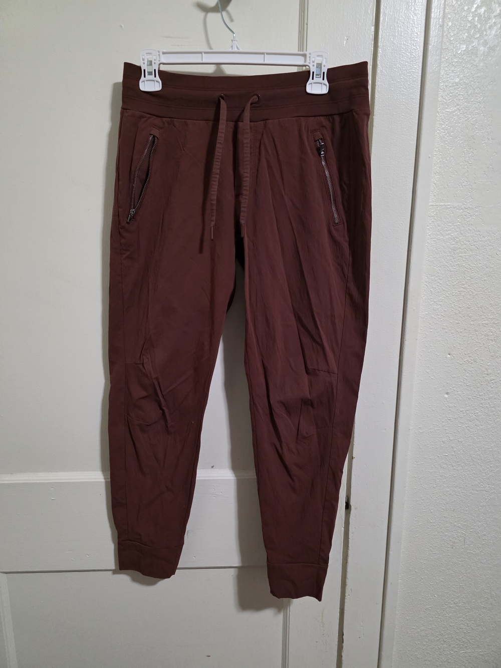 Athleta Rust-Brown Drawstring Jogger Pants - Picture 2 of 4